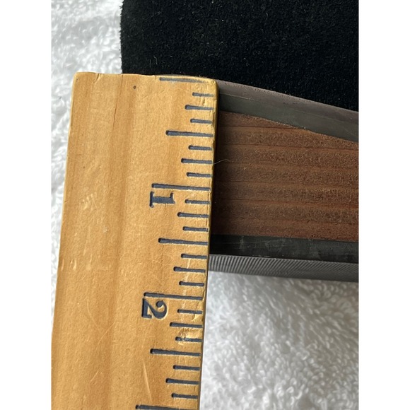 Lucky Brand Black Suede Cutout Ankle Booties Block Heel Side Zip Women Size 8 - Picture 7 of 9